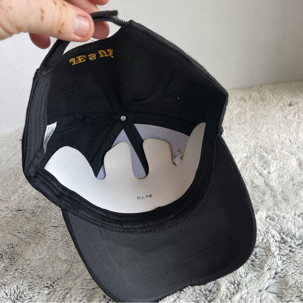Black 'Jesus U' Embroidered Baseball Cap - Picture 4 of 6